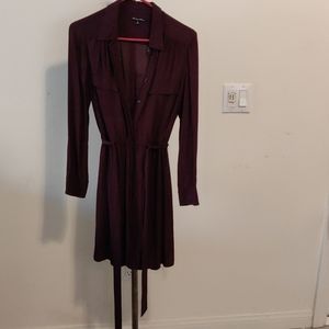 Button down belted shirt dress